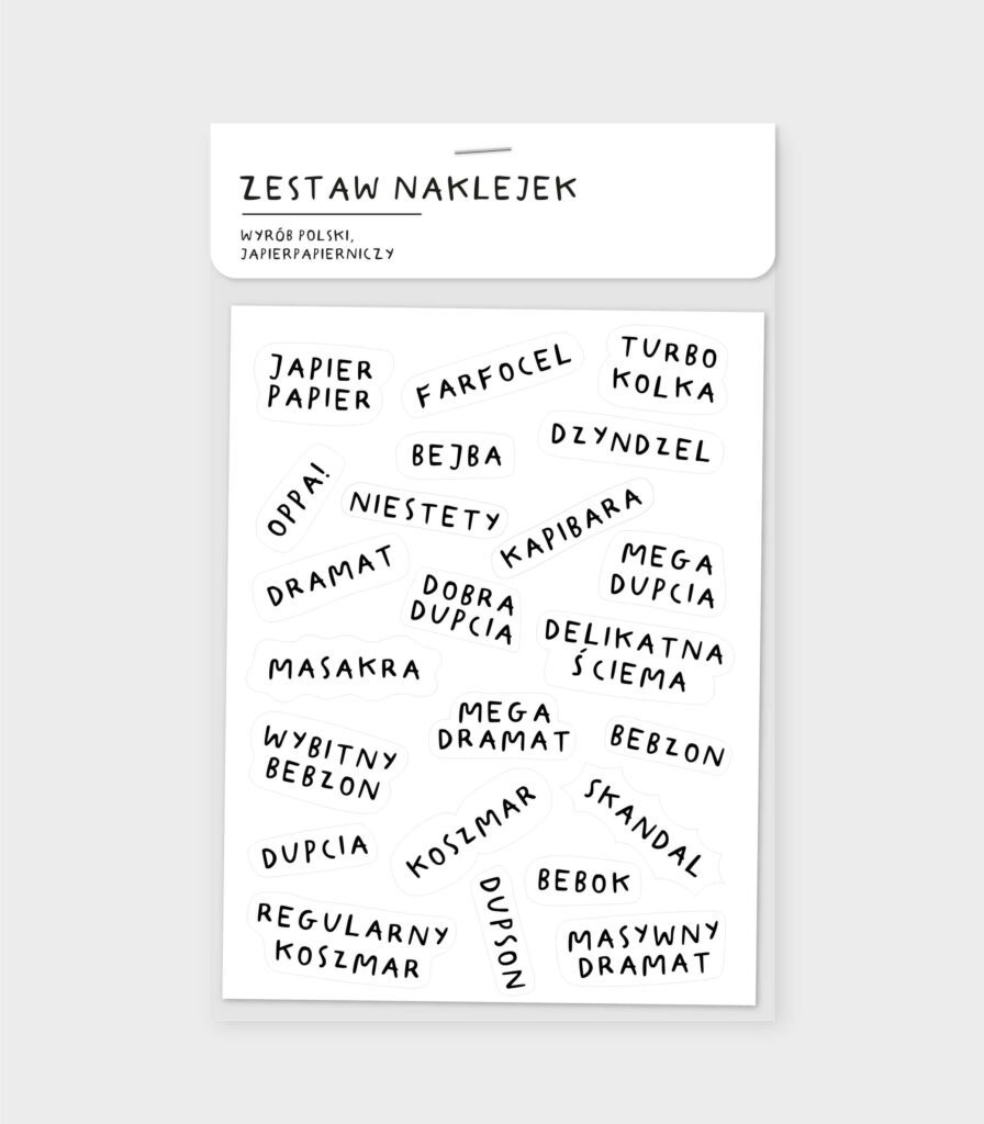 Zestaw naklejek - Ważne słowa - japierpapier.pl
