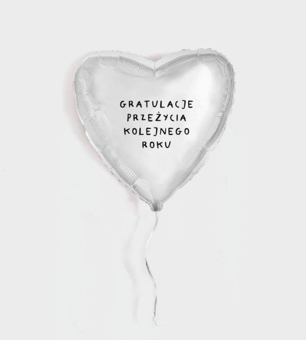 Balon z helem - Gratulacje przeżycia kolejnego roku - obrazek 2