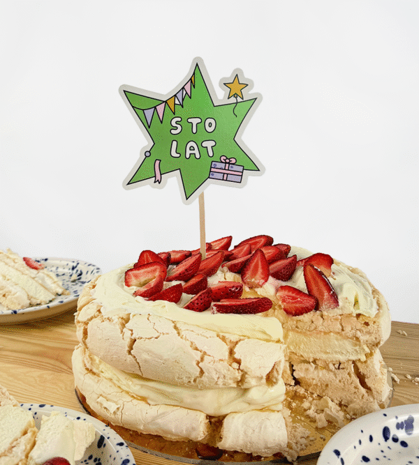 Urodzinowy topper na tort - Sto lat! - obrazek 4