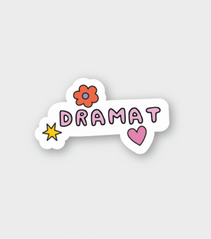 Drewniany magnes na lodówkę - dramat