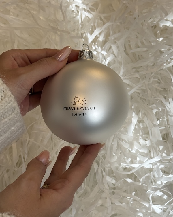 Miaulepszych Świąt! - szklana bombka świąteczna dla kociary 3 Miaulepszych Świąt! - szklana bombka świąteczna dla kociary - obrazek 3