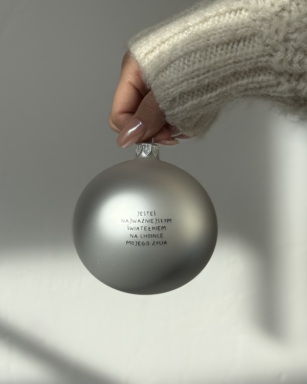 Jesteś najważniejszym światełkiem na choince mojego życia - szklana bombka świąteczna 2 Jesteś najważniejszym światełkiem na choince mojego życia - szklana bombka świąteczna - obrazek 2
