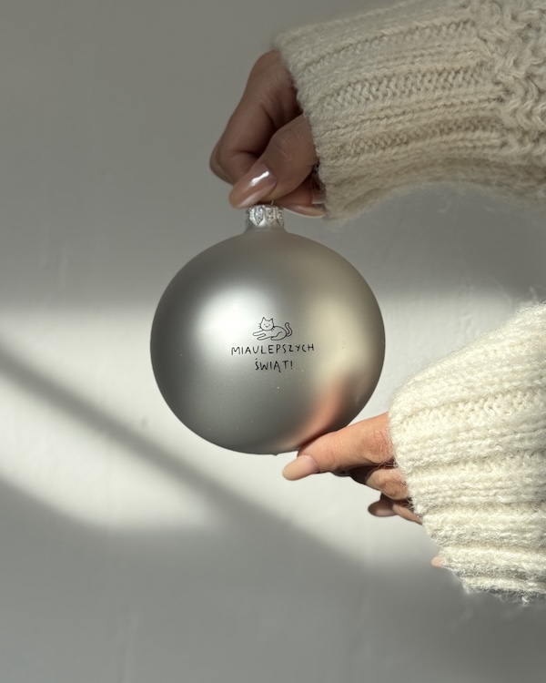 Miaulepszych Świąt! - szklana bombka świąteczna dla kociary 2 Miaulepszych Świąt! - szklana bombka świąteczna dla kociary - obrazek 2