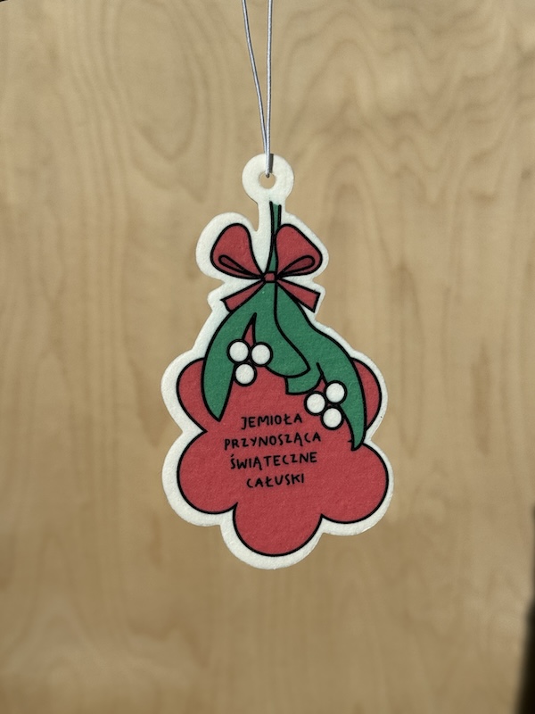 Jemioła przynosząca świąteczne całuski - zawieszka zapachowa 2 Jemioła przynosząca świąteczne całuski - zawieszka zapachowa - obrazek 2