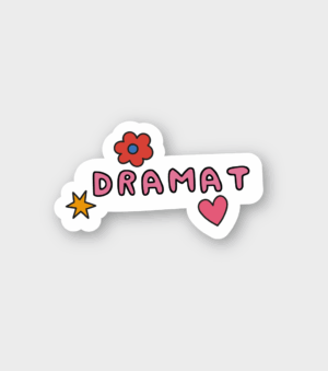 Drewniany magnes na lodówkę - dramat