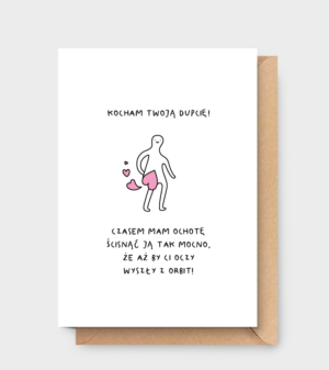 Kartka walentynkowa - Kocham Twoją Dupcię!