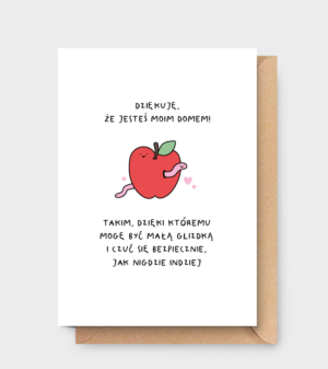 Kartka walentynkowa - Dziękuję, że jesteś moim domem!