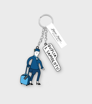 Dupcia z samolotu - brelok do kluczy dla stewardess i pilotów
