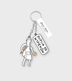 Dupcia od wypieków - brelok do kluczy dla piekarzy