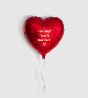 Balon z helem na walentynki - Kocham Twoje balony
