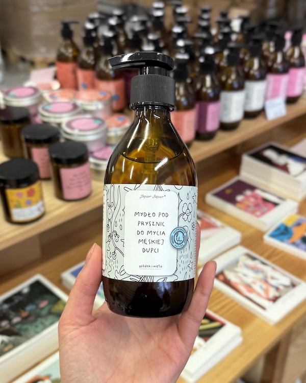 Mydło pod prysznic do mycia męskiej Dupci - goździk i mięta - 300ml 2 Mydło pod prysznic do mycia męskiej Dupci - goździk i mięta - 300ml - obrazek 2