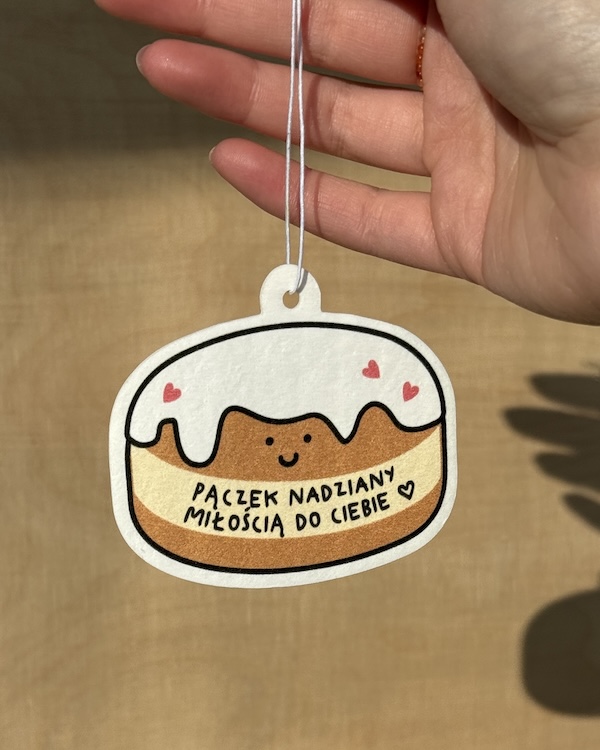 Pączek nadziany miłością do Ciebie - zawieszka zapachowa 2 Pączek nadziany miłością do Ciebie - zawieszka zapachowa - obrazek 2